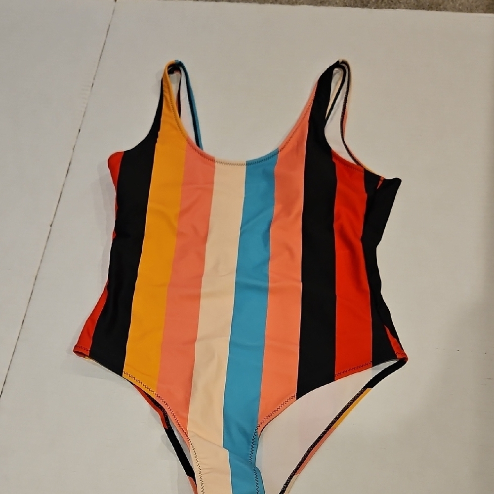 Striped Multicolor One-Piece Swimsuit